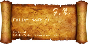Feller Noémi névjegykártya